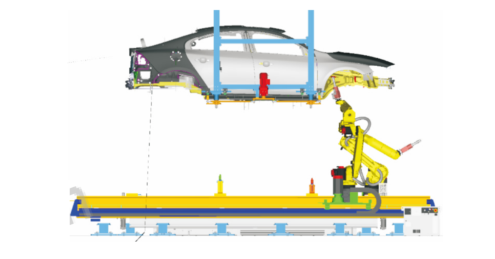 涂膠機器人可達性測試